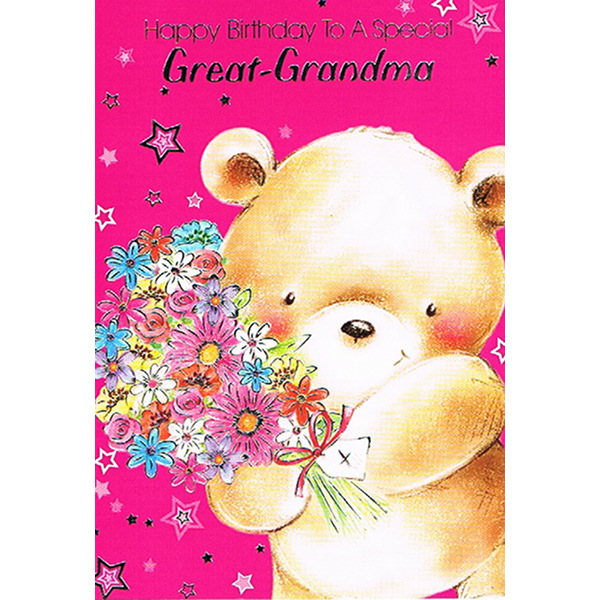Great-Grandma Birthday - Bear/Flowers