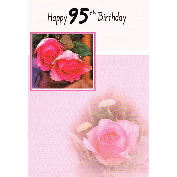 95th Birthday - F PinkRoses