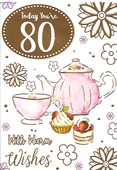 80th Birthday  F  Tea Pot