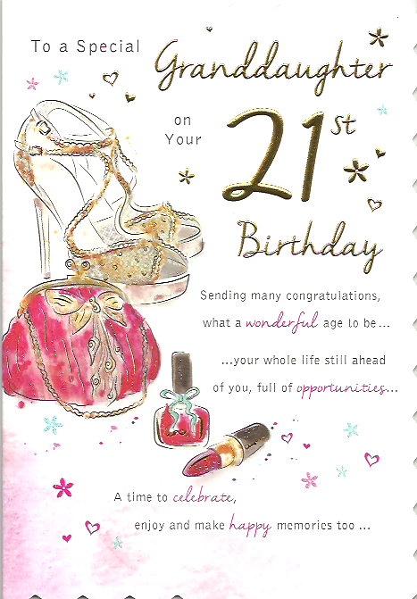 Granddaughter 21st Birthday Large Shoes Bag