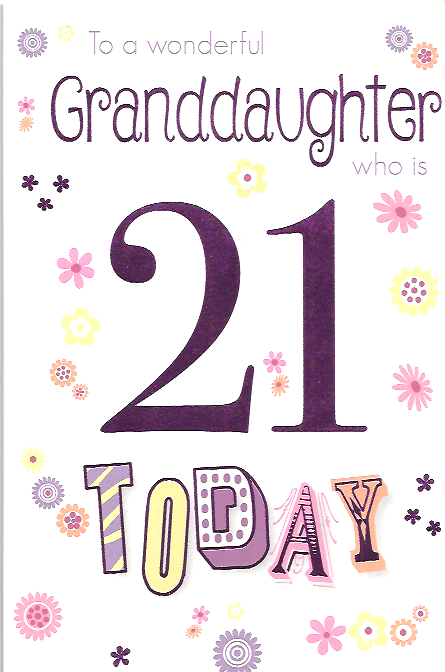 Granddaughter 21st Birthday Lilac 21