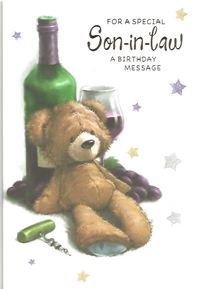 Son-in-Law Birthday Bear/Wine