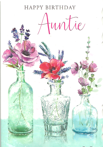Auntie Birthday 3 Vases