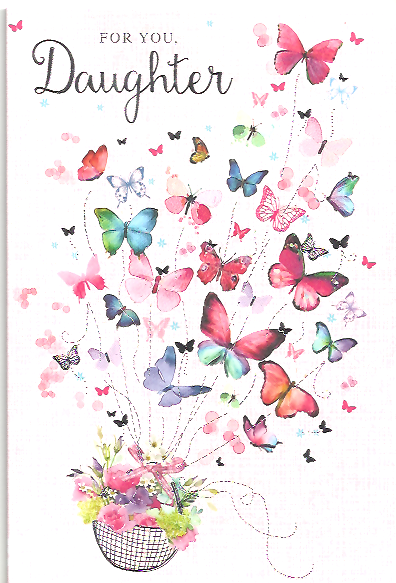 Daughter Birthday Coloured Butterflies