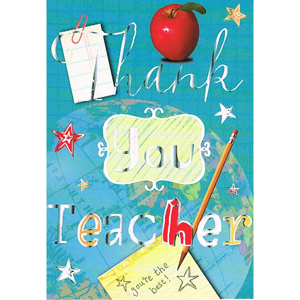 Thank You Teacher - Silver Thank You