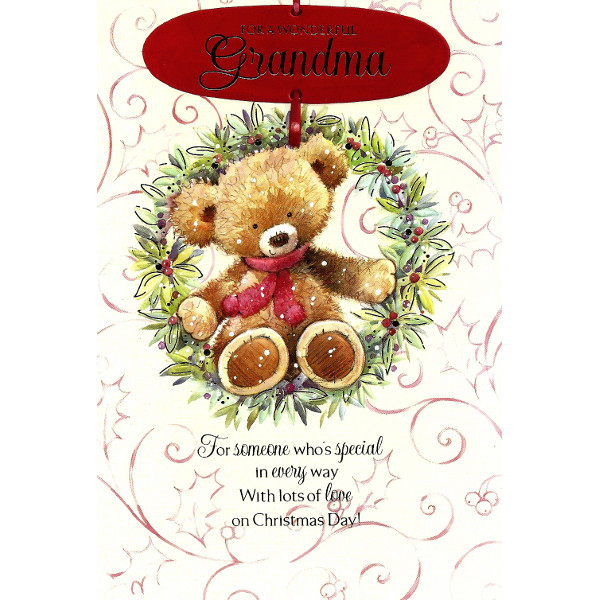 Grandma Xmas - Bear/Wreath