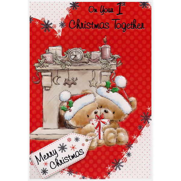 1st Christmas Together - Bears/Fireplace