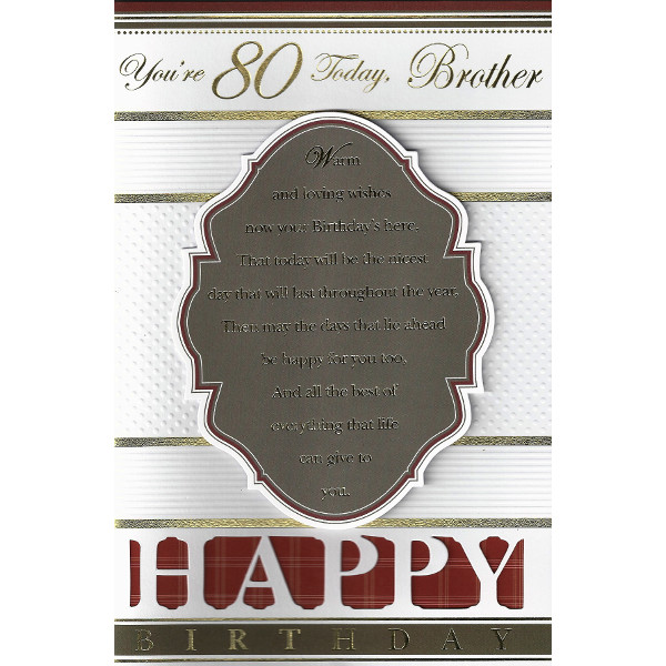 Brother 80th Birthday - Verse