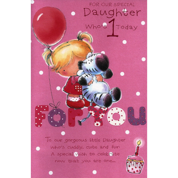 Daughter 1st Birthday - Girl/Zebra