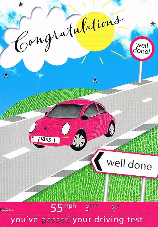 Passing Driving Test Female - Red Car