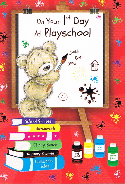 First Day at Play school - Bear/Background
