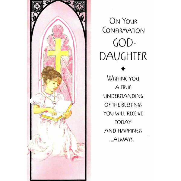 Goddaughter Confirmation - Girl Reading