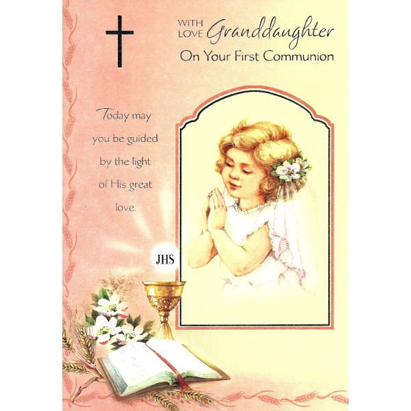 Granddaughter First Communion - Girl Praying