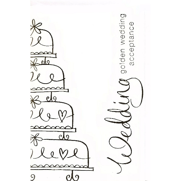 Golden Wedding Acceptance - Wedding Cake