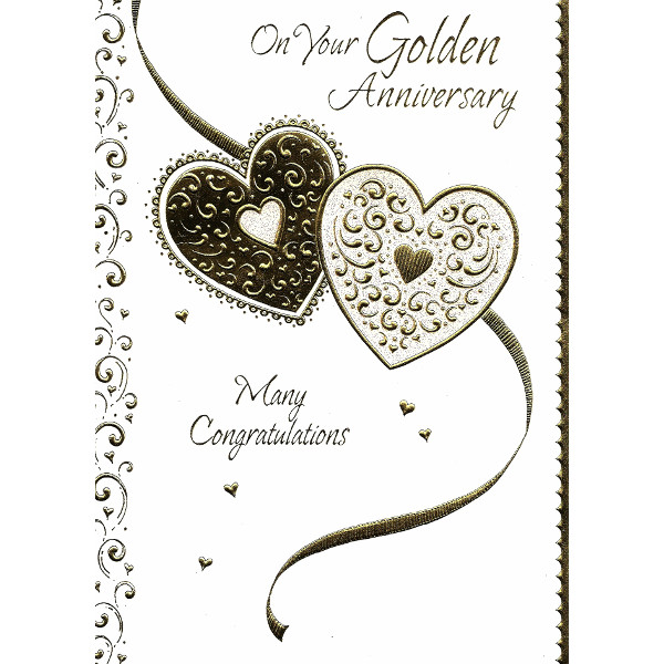 Golden Anniversary - Lge Hearts