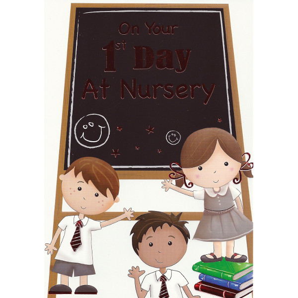 First Day At Nursery - Blackboard