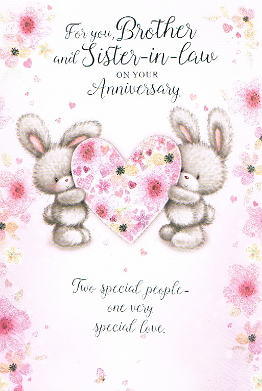 Brother & Sister-in-law Anniversary - Pink Heart