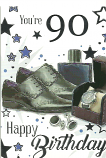 90th Birthday Male Black Shoes
