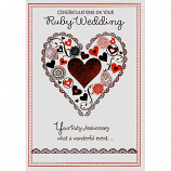 Ruby Anniversary - Pattern Heart