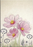 Blank Card - Mauve Flowers