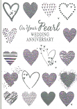 Pearl Wedding Anniversary Hearts