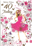 Female 40th Birthday Sparkle Dress